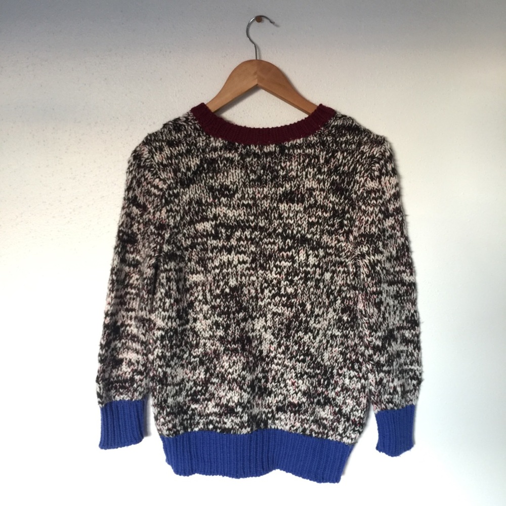 J CREW marled color block wool blend sweater - Picture 7 of 7